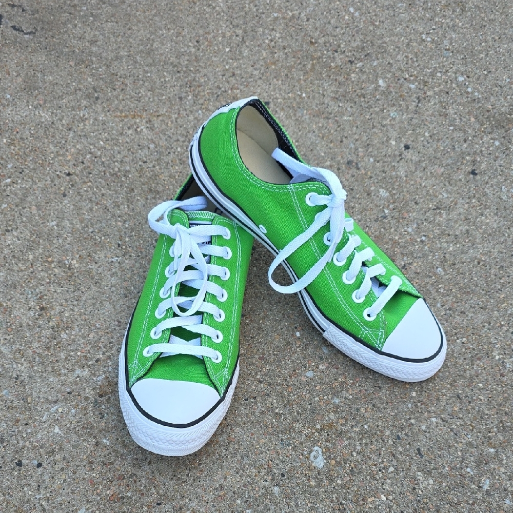 Converse All Star Green Low Top Canvas Sneakers